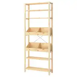 IKEA Ivar Open kast, met 2 bakvormige kasten/grenen, 89x30x226 cm aanbieding