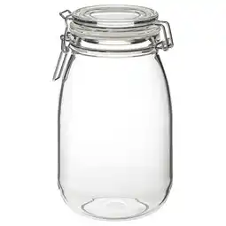 IKEA Korken Voorraadpot met deksel, helder glas, 1.8 l aanbieding