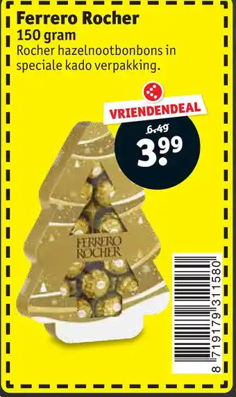 Kruidvat Ferrero Rocher 150 gram aanbieding