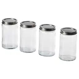 IKEA Citronhaj Kruidenpotje, helder glas/roestvrij staal, 35 cl aanbieding