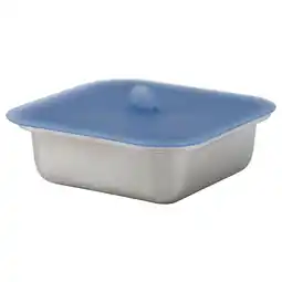 IKEA Ikea 365+ Voorraadpot met deksel, vierkant roestvrij staal/silicone, 600 ml aanbieding