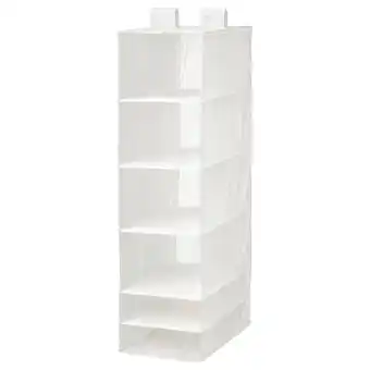 IKEA Skubb Opberger met 6 vakken, wit, 35x45x125 cm aanbieding