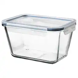 IKEA Ikea 365+ Voorraadpot met deksel, rechthoekig glas/kunststof, 1.8 l aanbieding