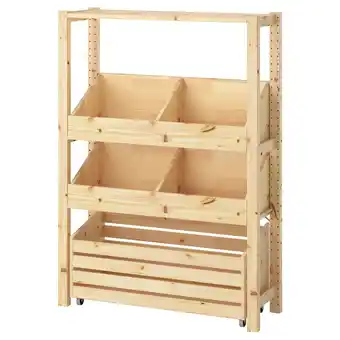 IKEA Ivar Open kast, met 2 bakvormige kasten/grenen, 89x30x124 cm aanbieding