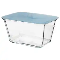 IKEA Ikea 365+ Voorraadpot met deksel, rechthoekig glas/silicone, 1.8 l aanbieding