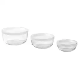 IKEA BestÄmma Voorraadpot met deksel, set van 3, glas aanbieding