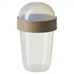 IKEA Splitterny Snackbakje, transparant/licht grijsbruin, 300 ml aanbieding