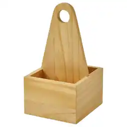 IKEA Chokladhaj Draagbare organizer, hout, 12x11 cm aanbieding
