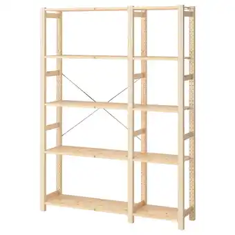IKEA Ivar 2 elementen/planken, grenen, 134x30x179 cm aanbieding