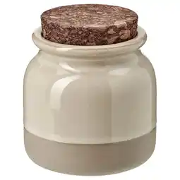 IKEA Brugdhaj Voorraadpot met deksel, beige, 0.3 l aanbieding
