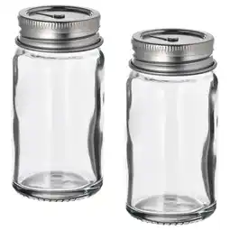 IKEA Citronhaj Zout- en peperstel, helder glas/roestvrij staal, 8 cm aanbieding