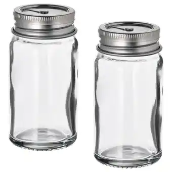 IKEA Citronhaj Zout- en peperstel, helder glas/roestvrij staal, 8 cm aanbieding