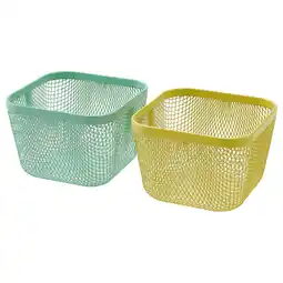 IKEA Ikea 365+ Mand, metaal/geel groen, 14x14x10 cm aanbieding