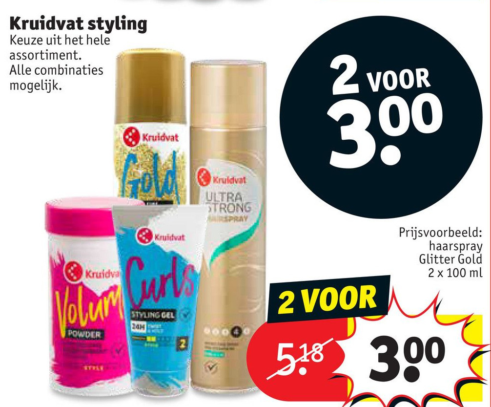 Kruidvat styling aanbieding bij Kruidvat