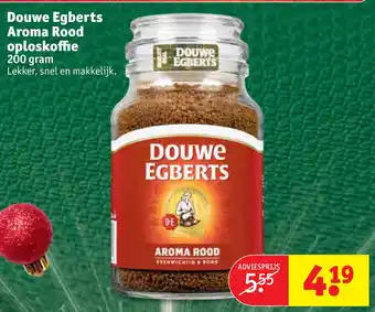 Kruidvat Douwe Egberts Aroma Rood oploskoffie 200 gram aanbieding