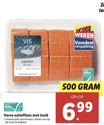 Lidl Verse zalmfilets met huid aanbieding