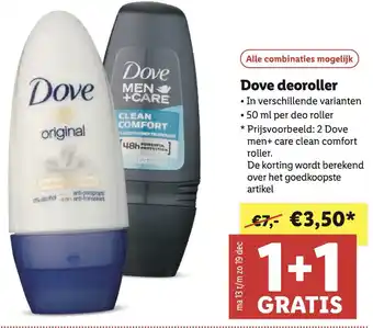 Lidl Dove deoroller aanbieding