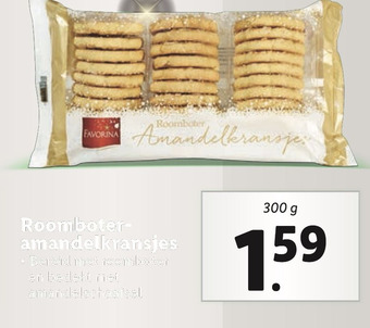 Lidl Roomboter- amandelkransjes aanbieding