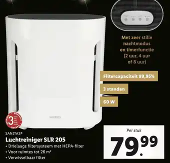 Lidl Sanitas® Luchtreiniger SLR 205 aanbieding