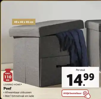 Lidl Livarno Home® Poef aanbieding