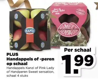 PLUS PLUS Handappels of -peren op schaal aanbieding