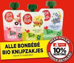 Vomar Voordeelmarkt Alle bonbébé bio knijpzakjes aanbieding