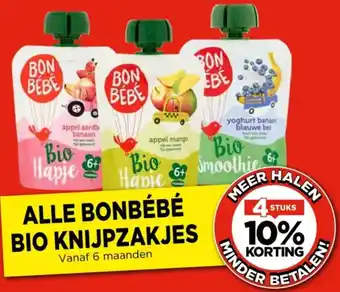 Vomar Voordeelmarkt Alle bonbébé bio knijpzakjes aanbieding