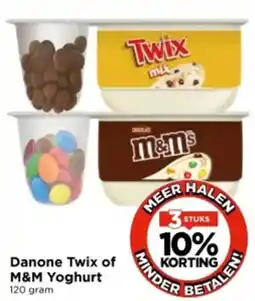 Vomar Voordeelmarkt Danone Twix of M&M Yoghurt aanbieding