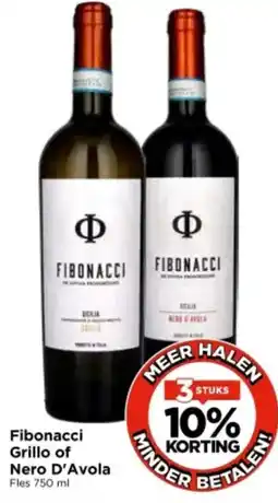 Vomar Voordeelmarkt Fibonacci Grillo of Nero D'Avola aanbieding