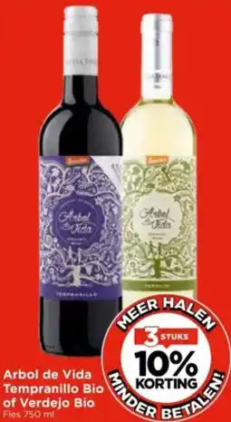 Vomar Voordeelmarkt Arbol de Vida Tempranillo Bio of Verdejo Bio aanbieding