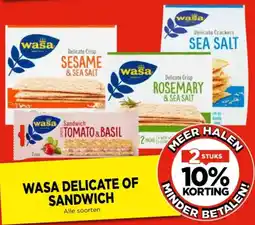 Vomar Voordeelmarkt Wasa delicate of sandwich aanbieding
