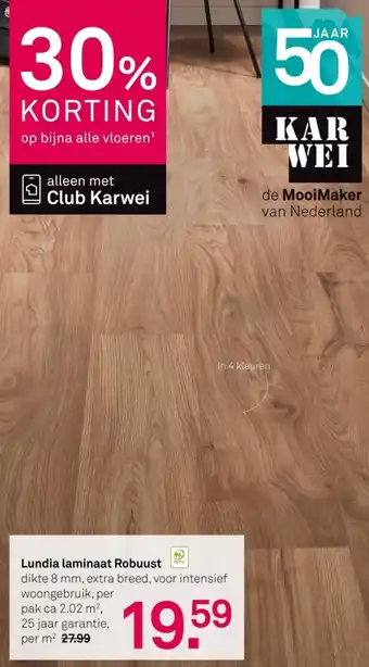 Karwei Lundia laminaat Robuust aanbieding