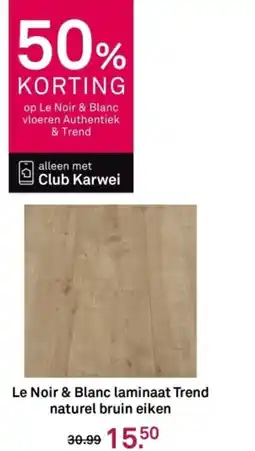 Karwei Le Noir & Blanc laminaat Trend naturel bruin eiken aanbieding