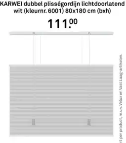 Karwei Karwei dubbel plisségordijn lichtdoorlatend aanbieding