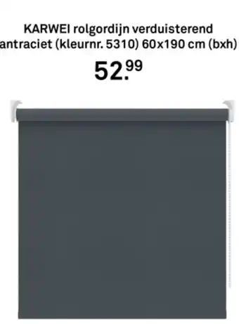 Karwei Karwei rolgordijn verduisterend antraciet aanbieding