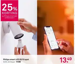 Karwei Philips smart LED GU10 spot aanbieding