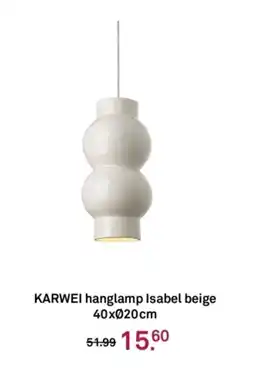 Karwei Karwei hanglamp isabel beige aanbieding