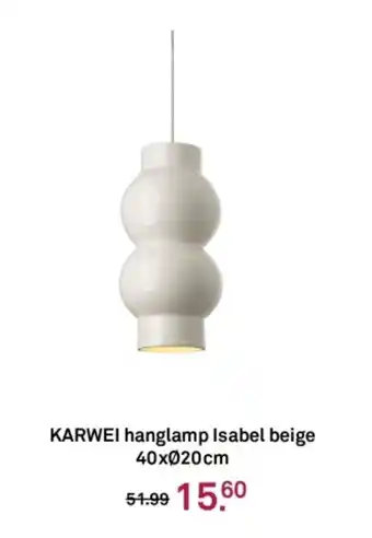Karwei Karwei hanglamp isabel beige aanbieding