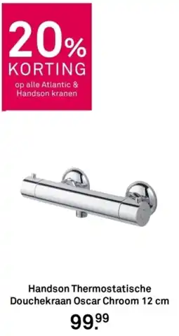 Karwei Handson Thermostatische Douchekraan Oscar Chroom 12 cm aanbieding
