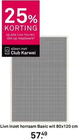 Karwei Livn inzet horraam Basic wit aanbieding