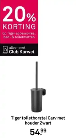 Karwei Tiger toiletborstel Carv met houder Zwart aanbieding