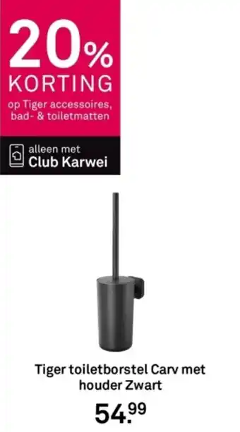 Karwei Tiger toiletborstel Carv met houder Zwart aanbieding