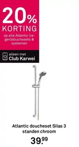 Karwei Atlantic doucheset Silas 3 standen chroom aanbieding