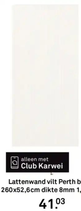 Karwei Lattenwand vilt Perth beige, aanbieding