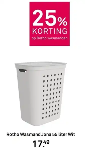 Karwei Rotho Wasmand Jona Wit aanbieding