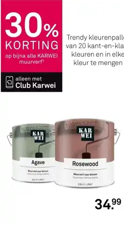 Karwei Op bijna alle karwei muurverf' aanbieding