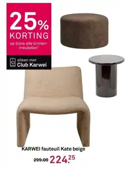 Karwei Karwei fauteuil kate beige aanbieding