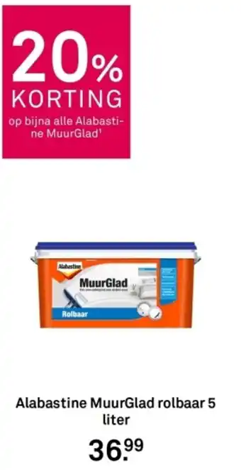 Karwei Alabastine MuurGlad rolbaar aanbieding