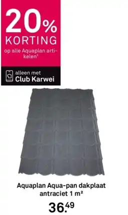 Karwei Aquaplan Aqua-pan dakplaat antraciet 1 m² aanbieding