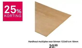 Karwei Hardhout multiplex voor binnen aanbieding
